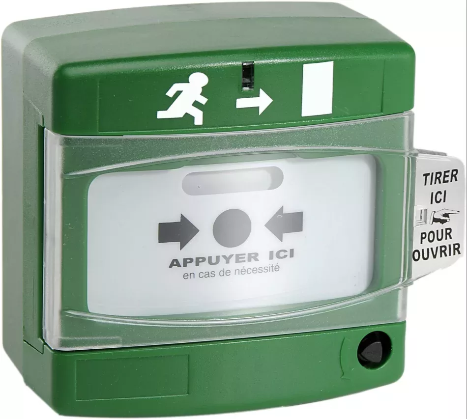 DM demande d'ouverture des issues de secours - double contact avec volet de protection